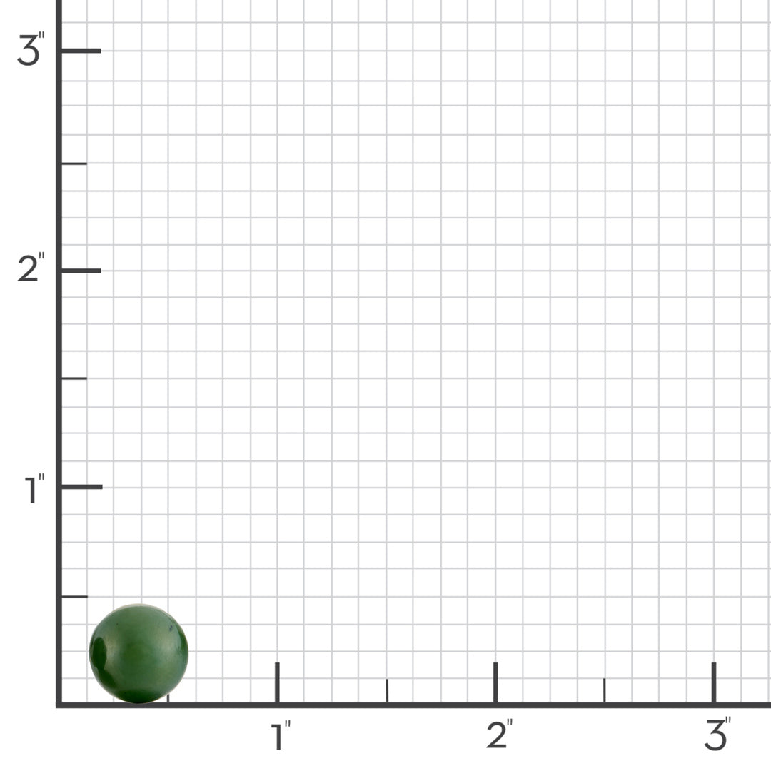 12mm Green Nephrite Bead Earrings