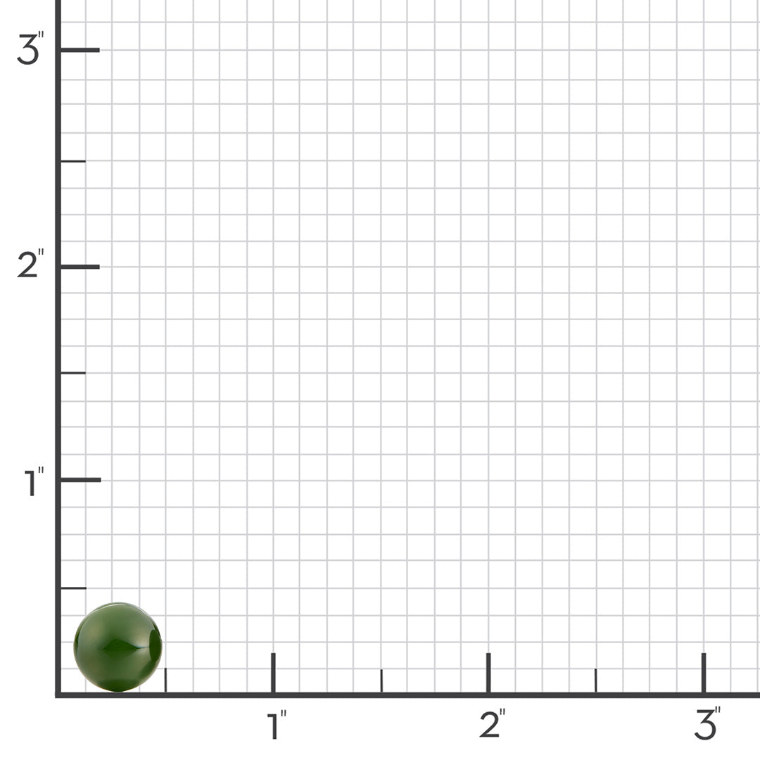 12mm Green Nephrite Jade Bead Earrings